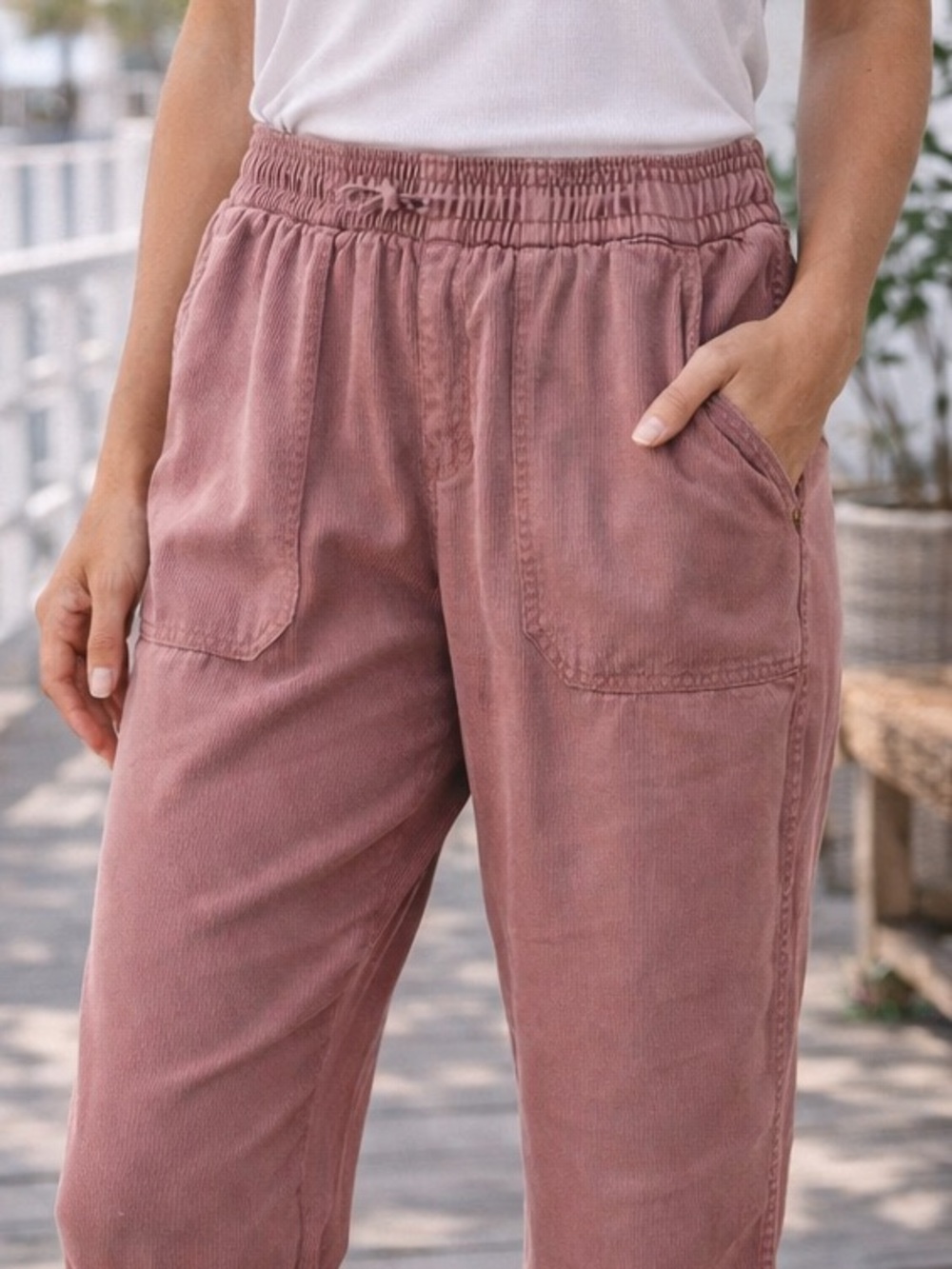 Thread & Supply Dusty Rose Corduroy Joggers